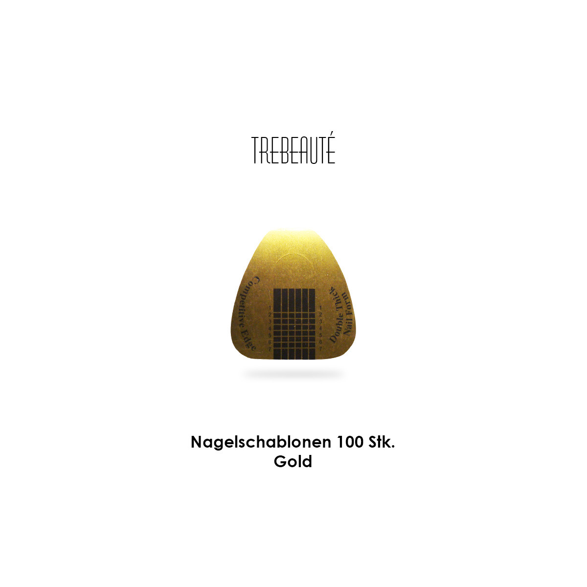 Nagelschablonen - Gold 100 Stück