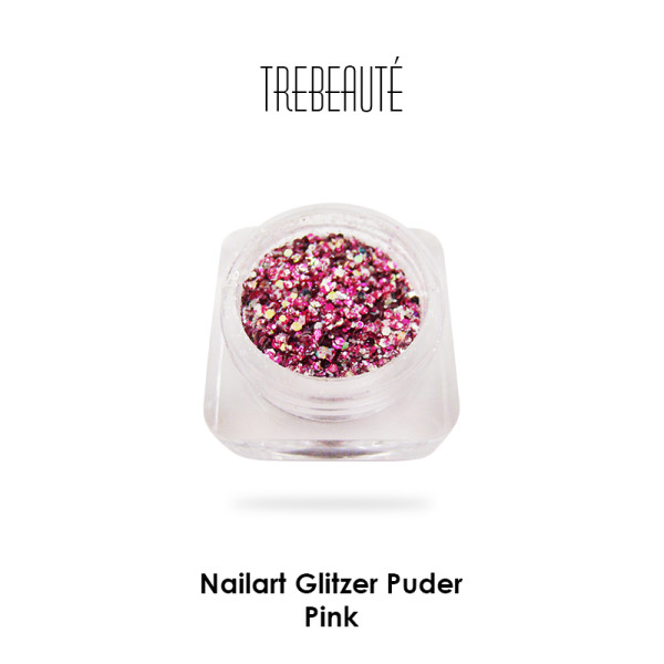 Nailart Glitzer Puder & Glitterstaub, Pink