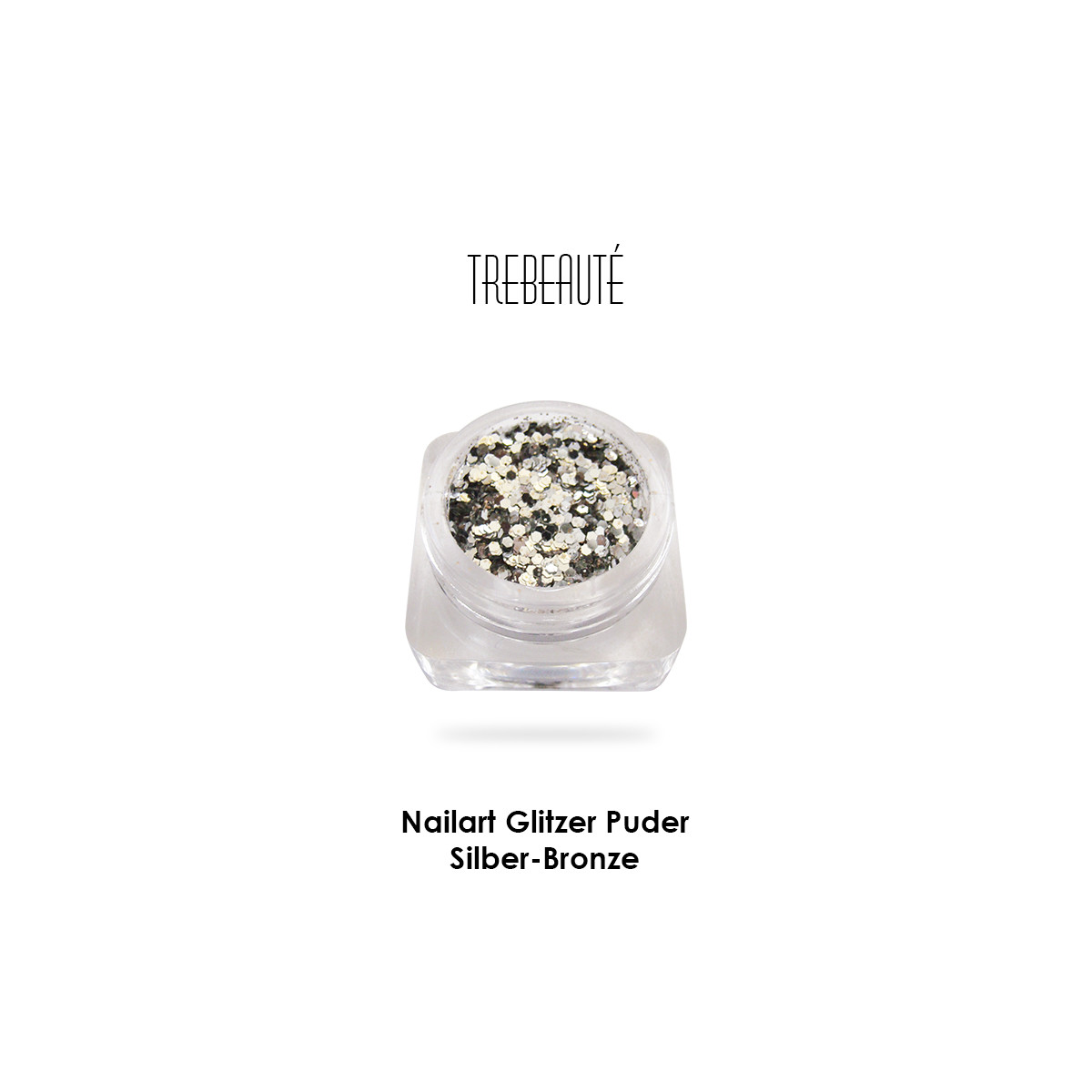 Nailart Glitzer Puder & Glitterstaub, Silber-Bronze