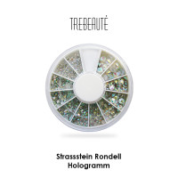 Strassstein Rondell, Hologrammeffekt silber