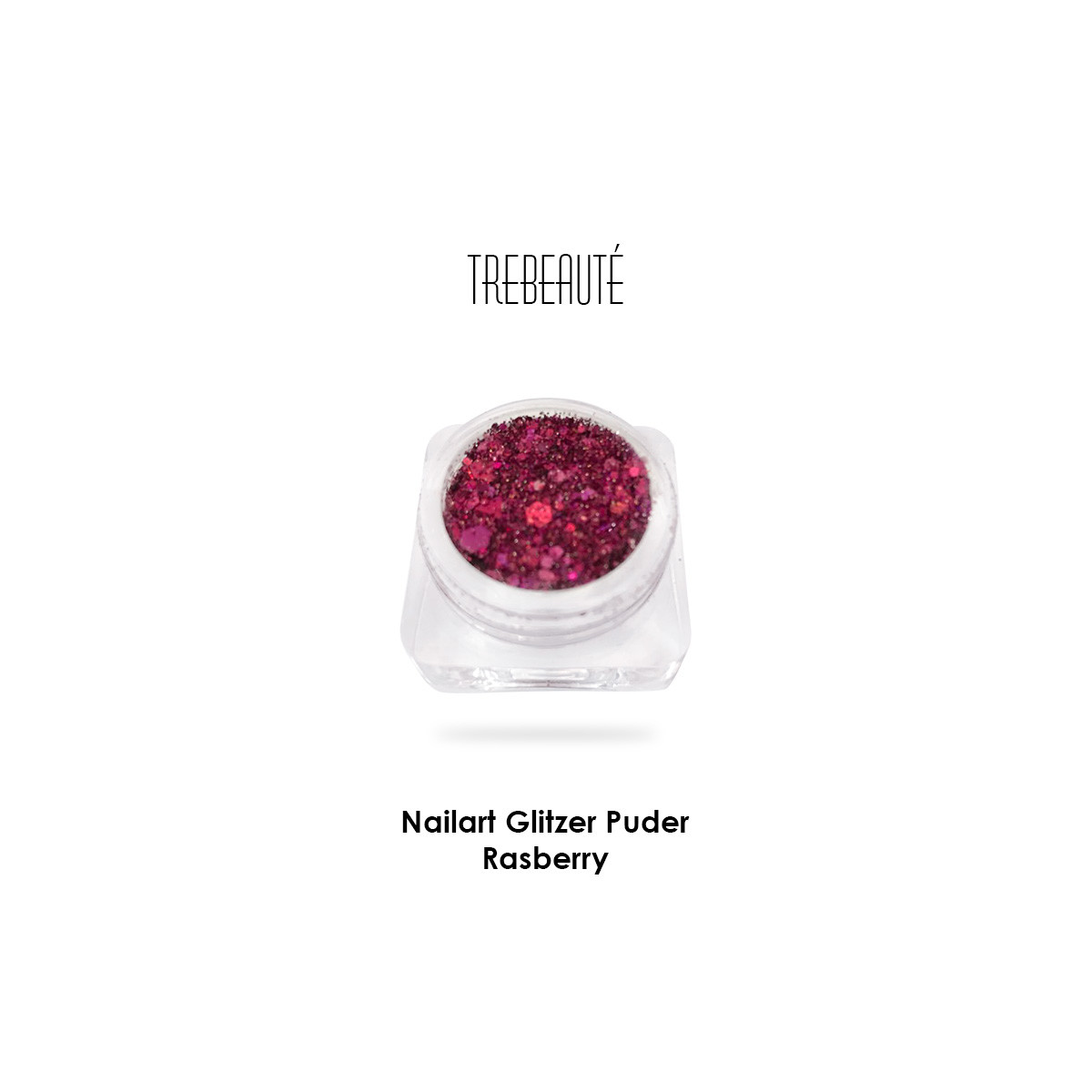 Nailart Glitzer Puder & Glitterstaub, Rasberry