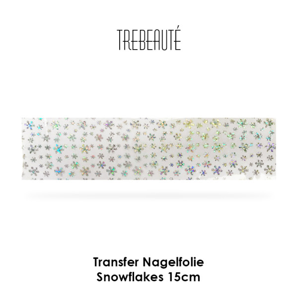 Transfer Nagelfolie - 15cm - Snowflakes / Transparent-Irisierend