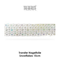 Transfer Nagelfolie - 15cm - Snowflakes / Transparent-Irisierend