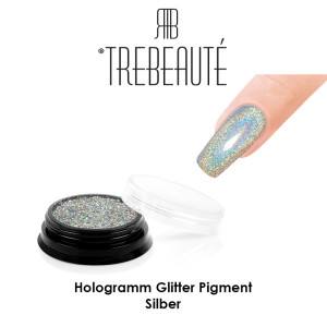 Hologramm Glitter Pigmente, Silber