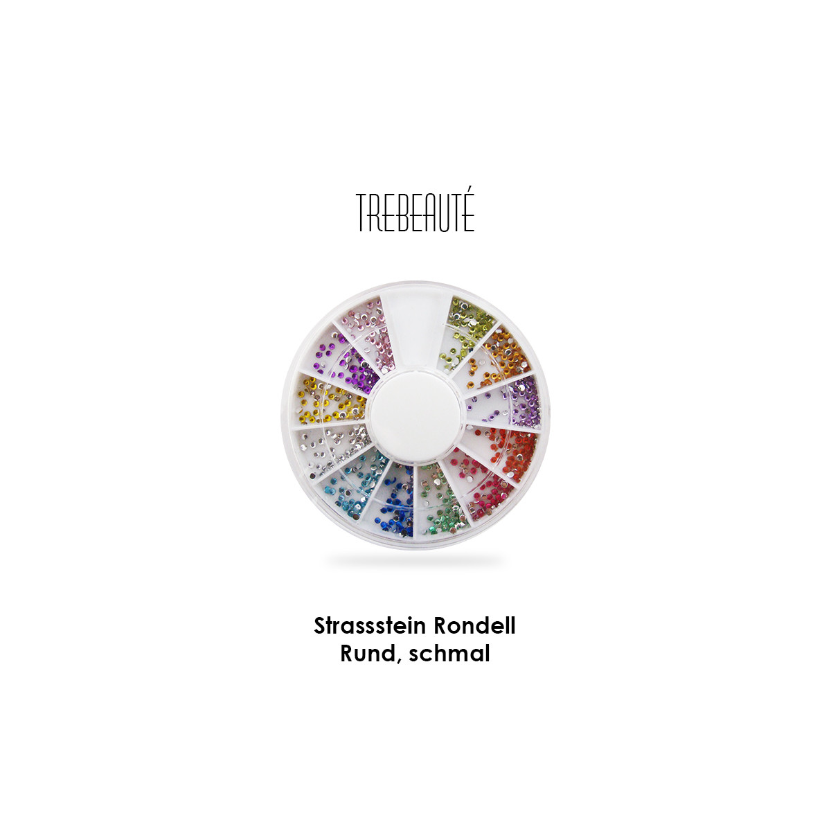 Strassstein Rondell, diverse Farben (Rund, schmal)