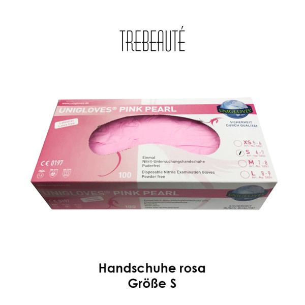 Box Nitril-Handschuhe - Größe S - 100 Stk. Farbe Pink