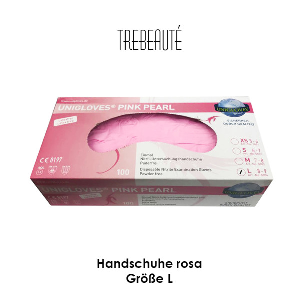 Box Nitril-Handschuhe - Größe L - 100 Stk. Farbe Pink