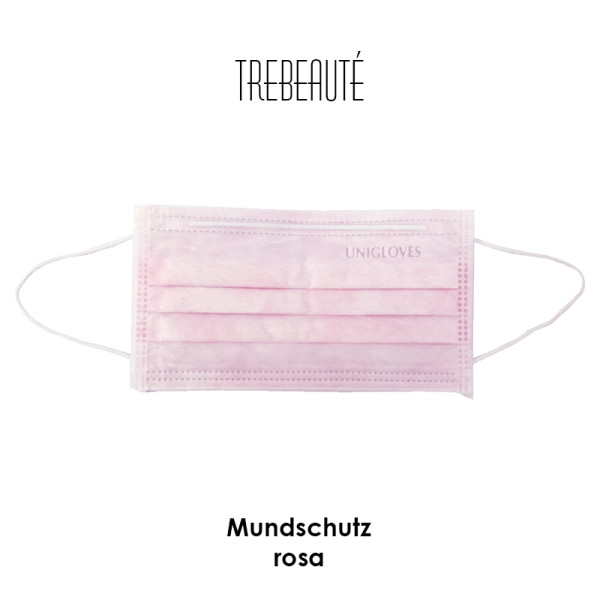 Mundschutz Vlies 3-lagig 50Stk. in Pink