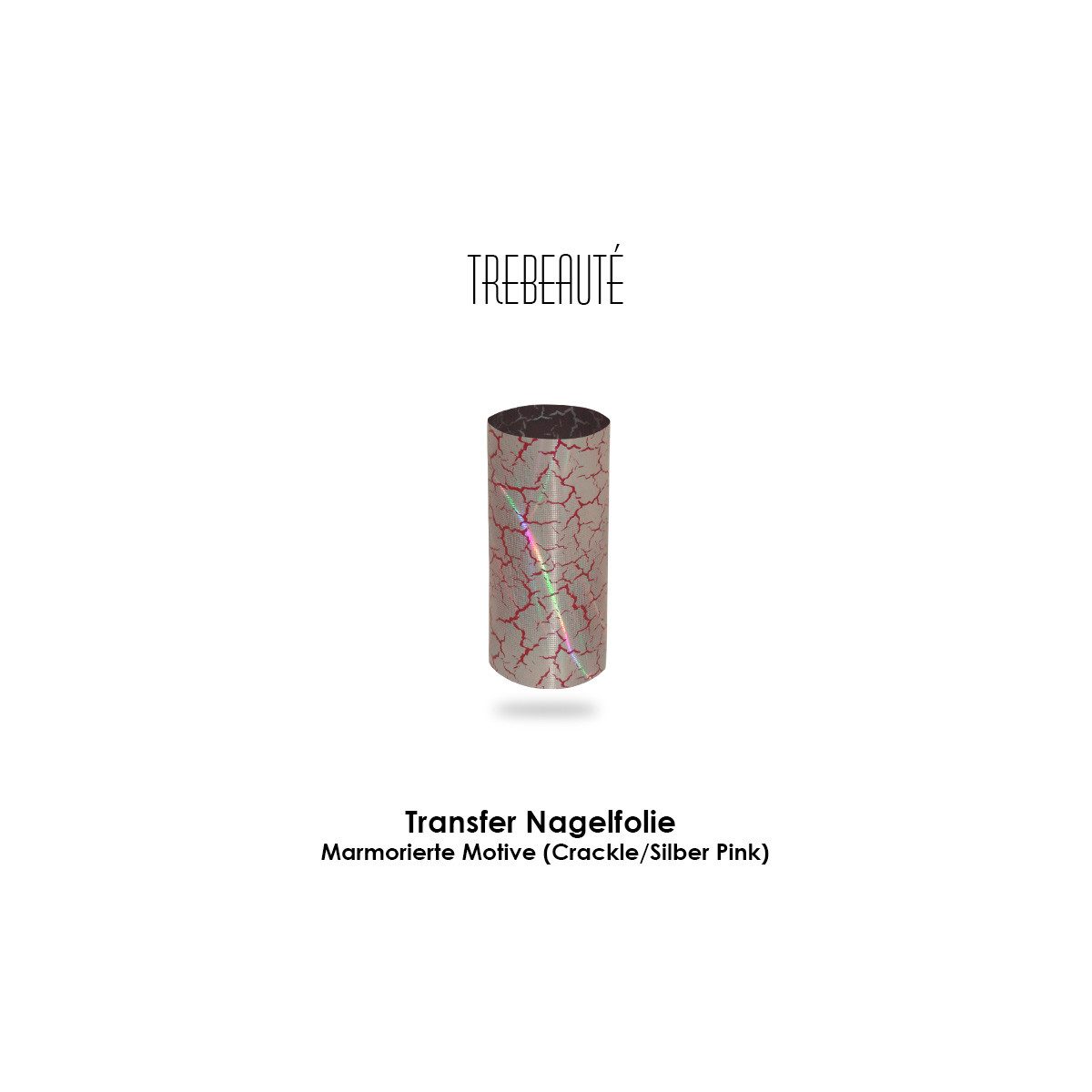 Transfer Nagelfolie - Marmorierte Motive (Crackle/Silber...