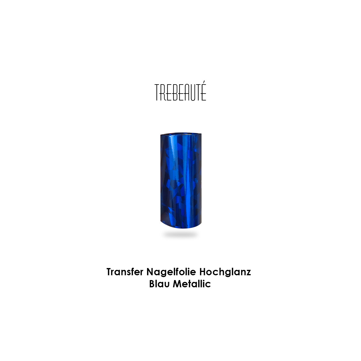 Transfer Nagelfolie Hochglanz - Metallic Blau