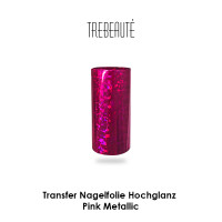 Transfer Nagelfolie Hochglanz - Metallic Pink