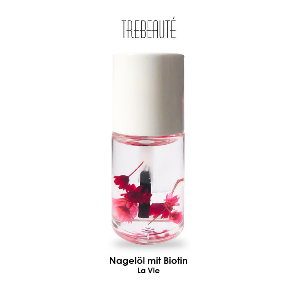 Trebeauté Nagelöl mit Biotin - La Vie mit Blüten, 15ml