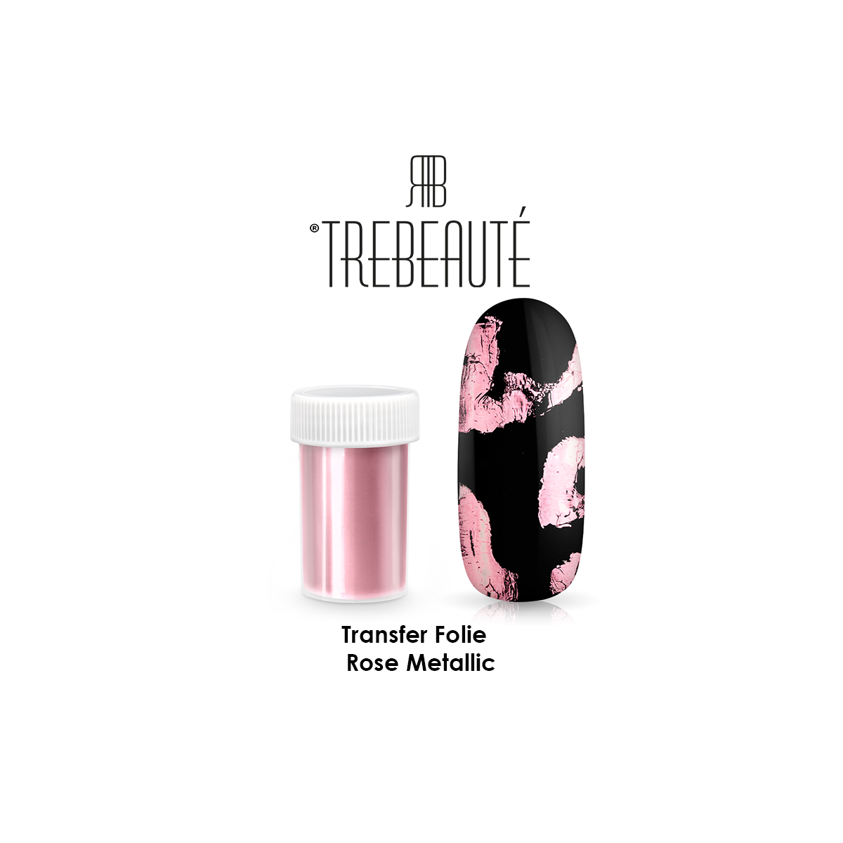 Transfer Nagelfolie Hochglanz - Metallic Rose