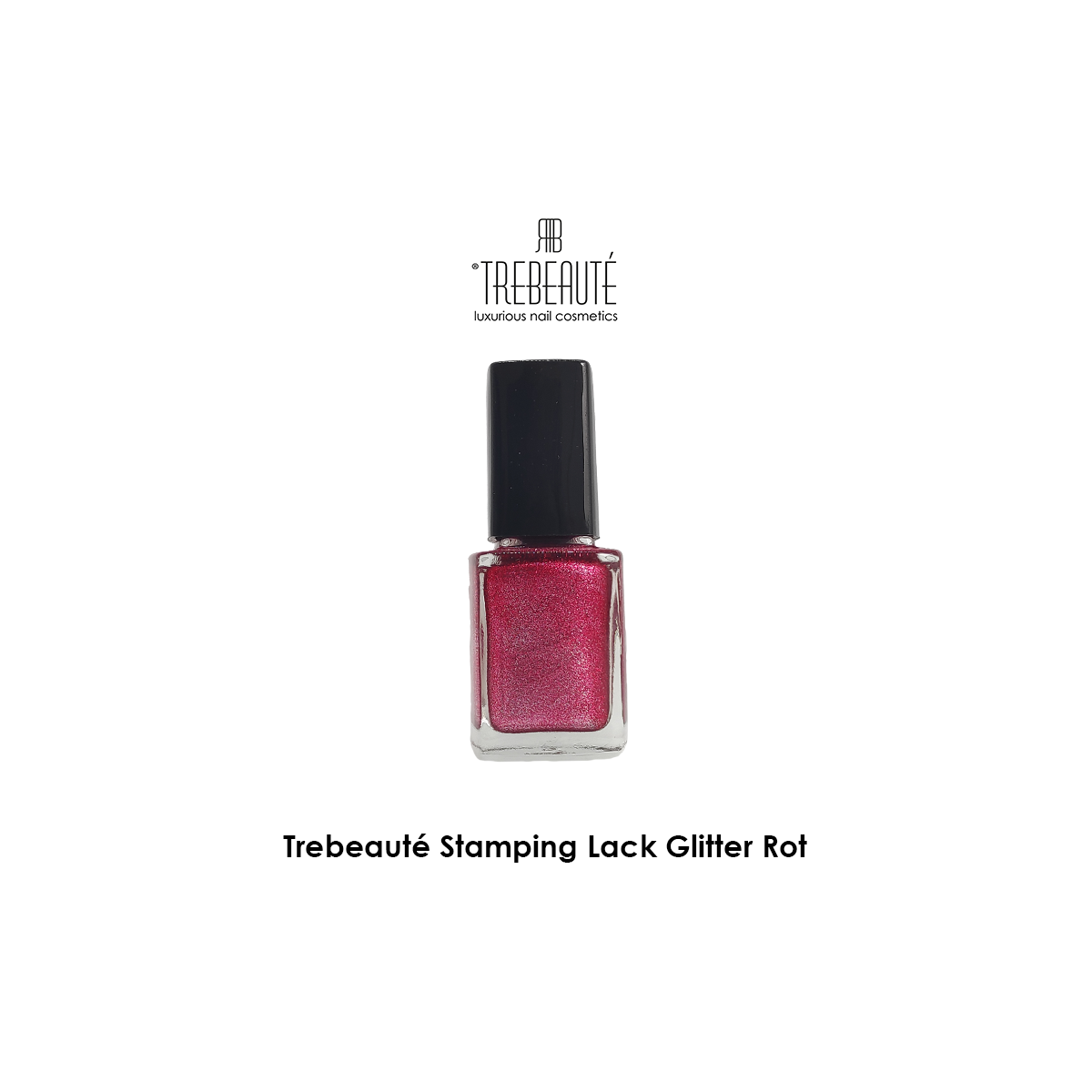 Trebeauté Stamping Lack - Glitter Rot - 12ml