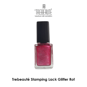 Trebeauté Stamping Lack - Glitter Rot - 12ml