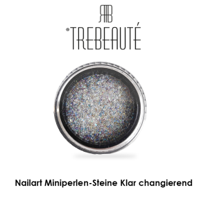 Nailart Miniperlen-Steine Klar changierend