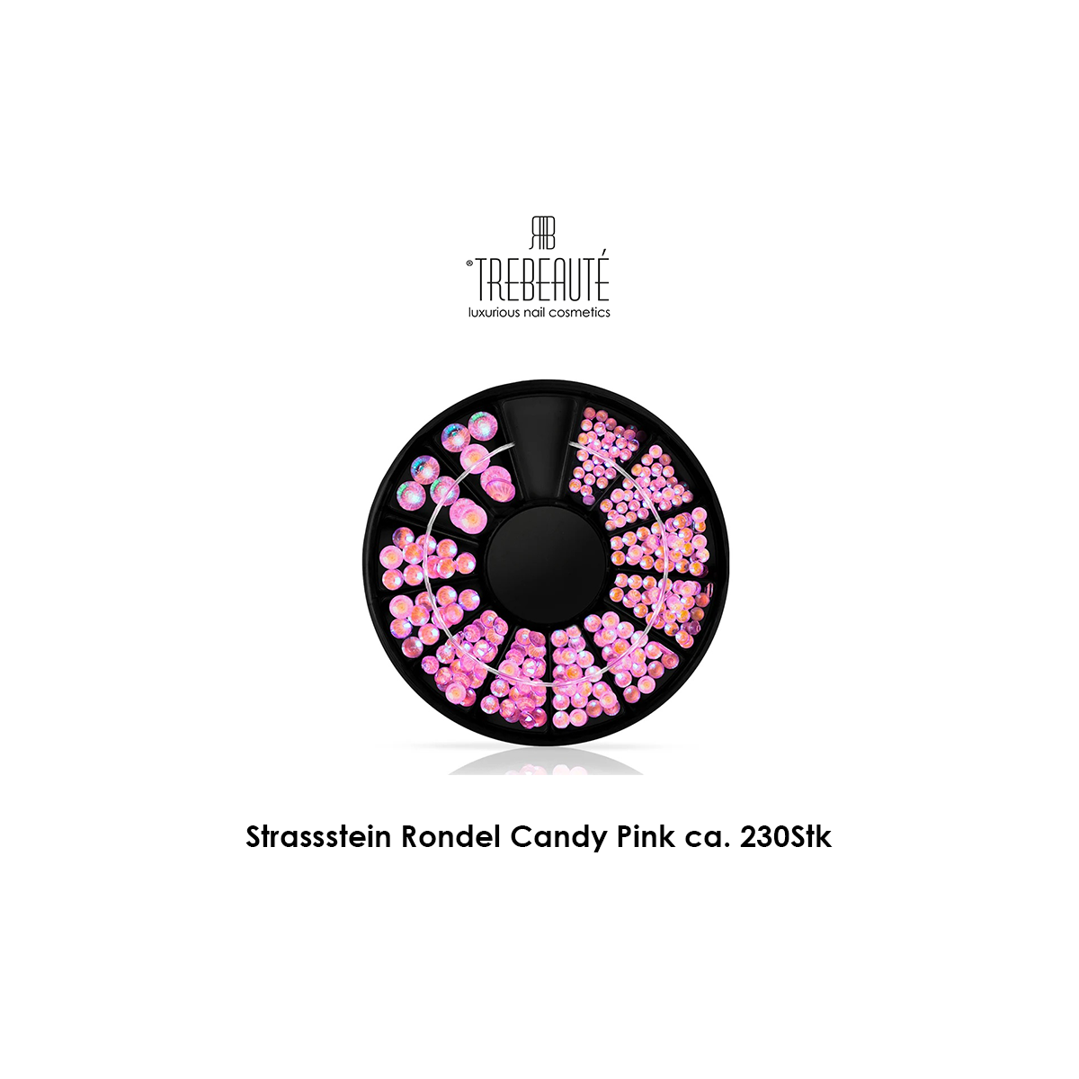 Strassstein Rondell Candy Pink, ca. 230 Stk. diverse Gr&ouml