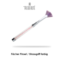 Fächer Pinsel mit Strassgriff / farbig
