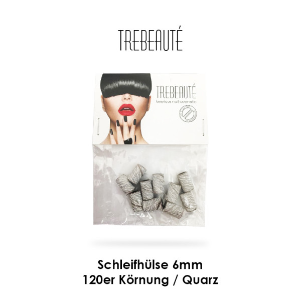 Schleifkappe-Schleifhülse 6mm 120er Körnung Quarz 50er