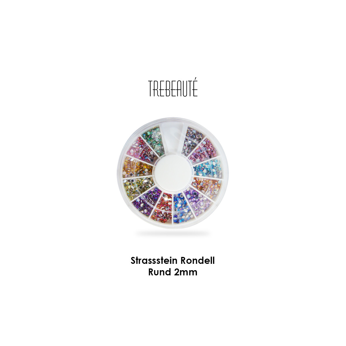 Strassstein Rondell, diverse Farben (Rund, 2mm)