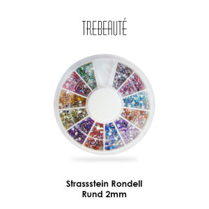 Strassstein Rondell, diverse Farben (Rund, 2mm)