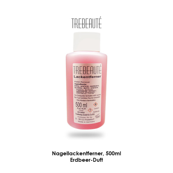 Trebeauté Nagellackentferner - Duft Erdbeere, Cabinet 500ml