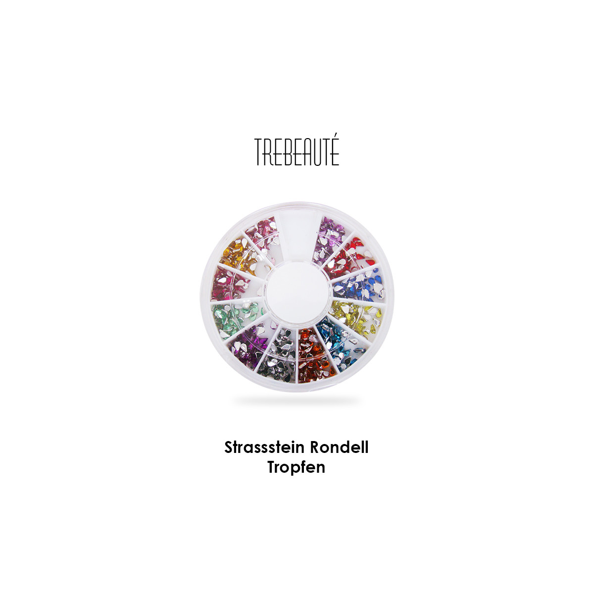 Strassstein Rondell, diverse Farben (Tropfen)