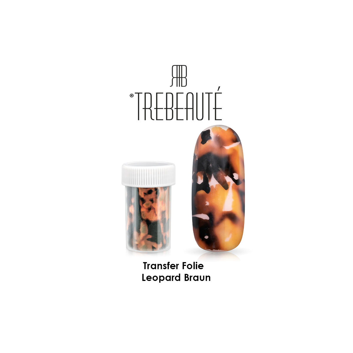 Transfer Nagelfolie - Leopard Braun