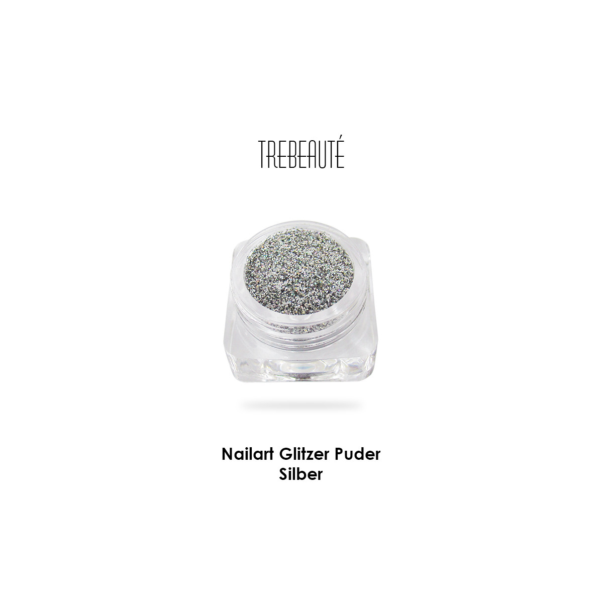 Nailart Glitzer Puder & Glitterstaub, Silber