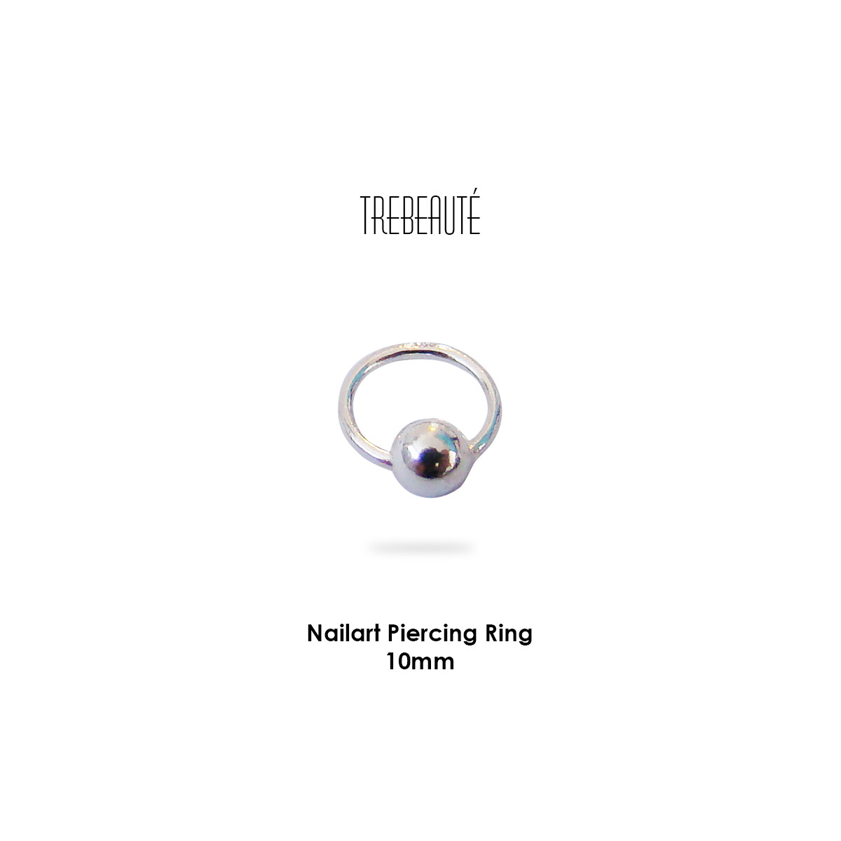 Nailart Piercing Ring mit Kugel - 10mm