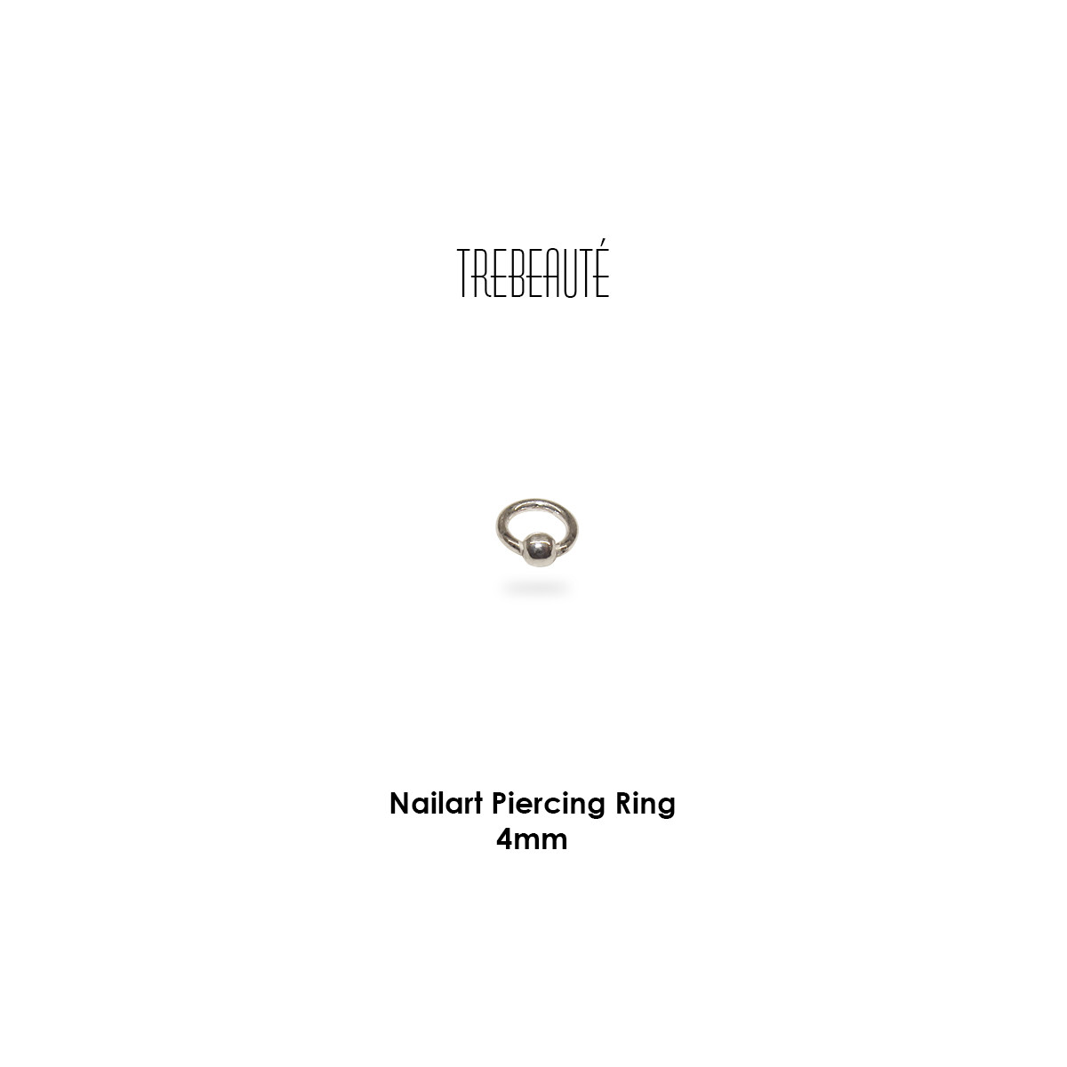 Nailart Piercing Ring mit 1,5mm Kugel - Ø 4mm -...