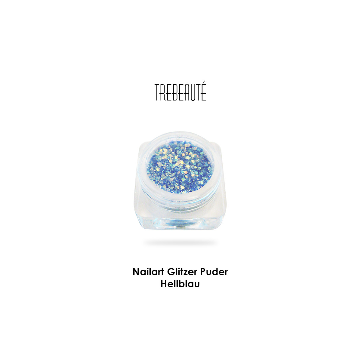 Nailart Glitzer Puder & Glitterstaub, Hellblau