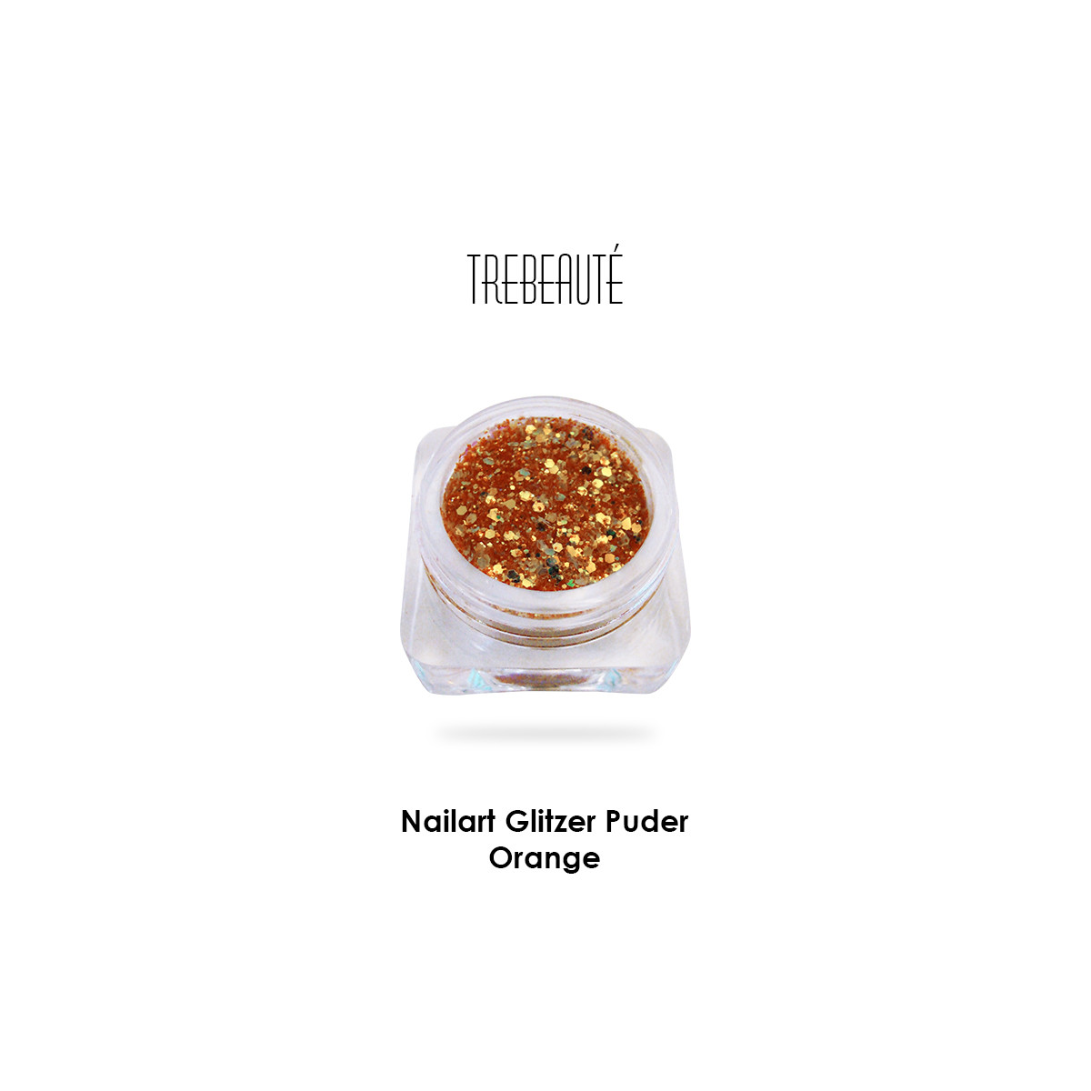 Nailart Glitzer Puder & Glitterstaub, Orange