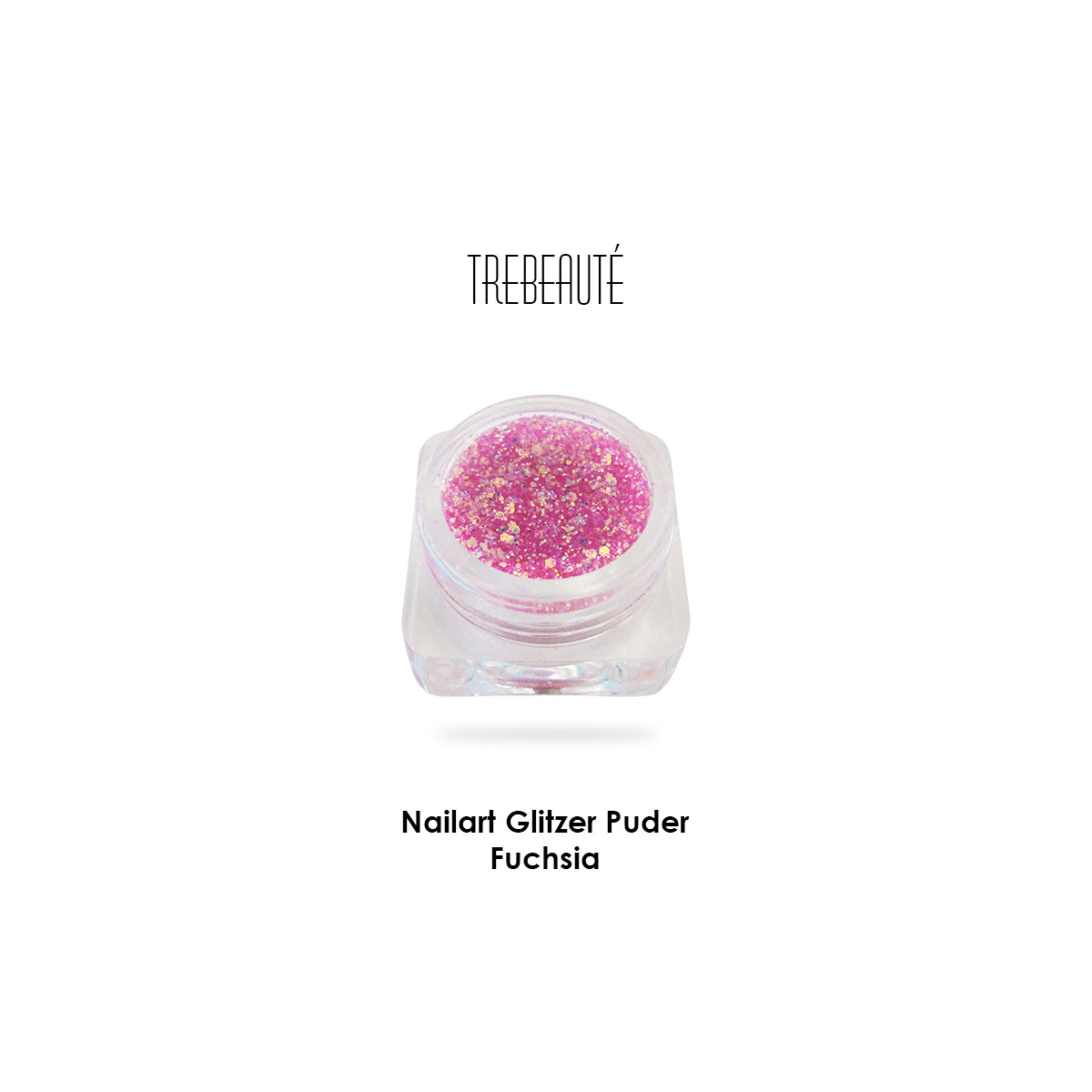 Nailart Glitzer Puder & Glitterstaub, Fuchsia