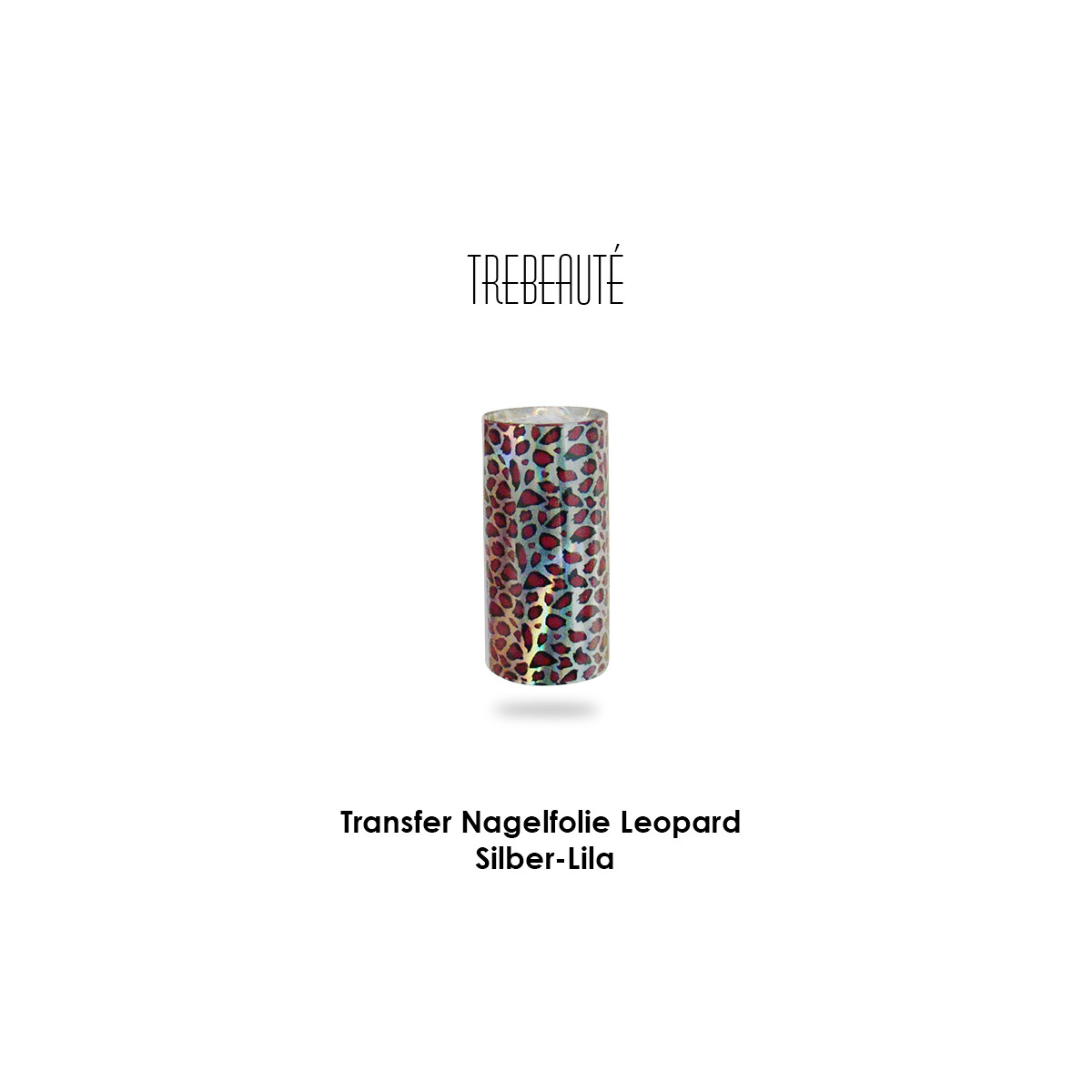 Transfer Nagelfolie - Leopard Silber-Lila