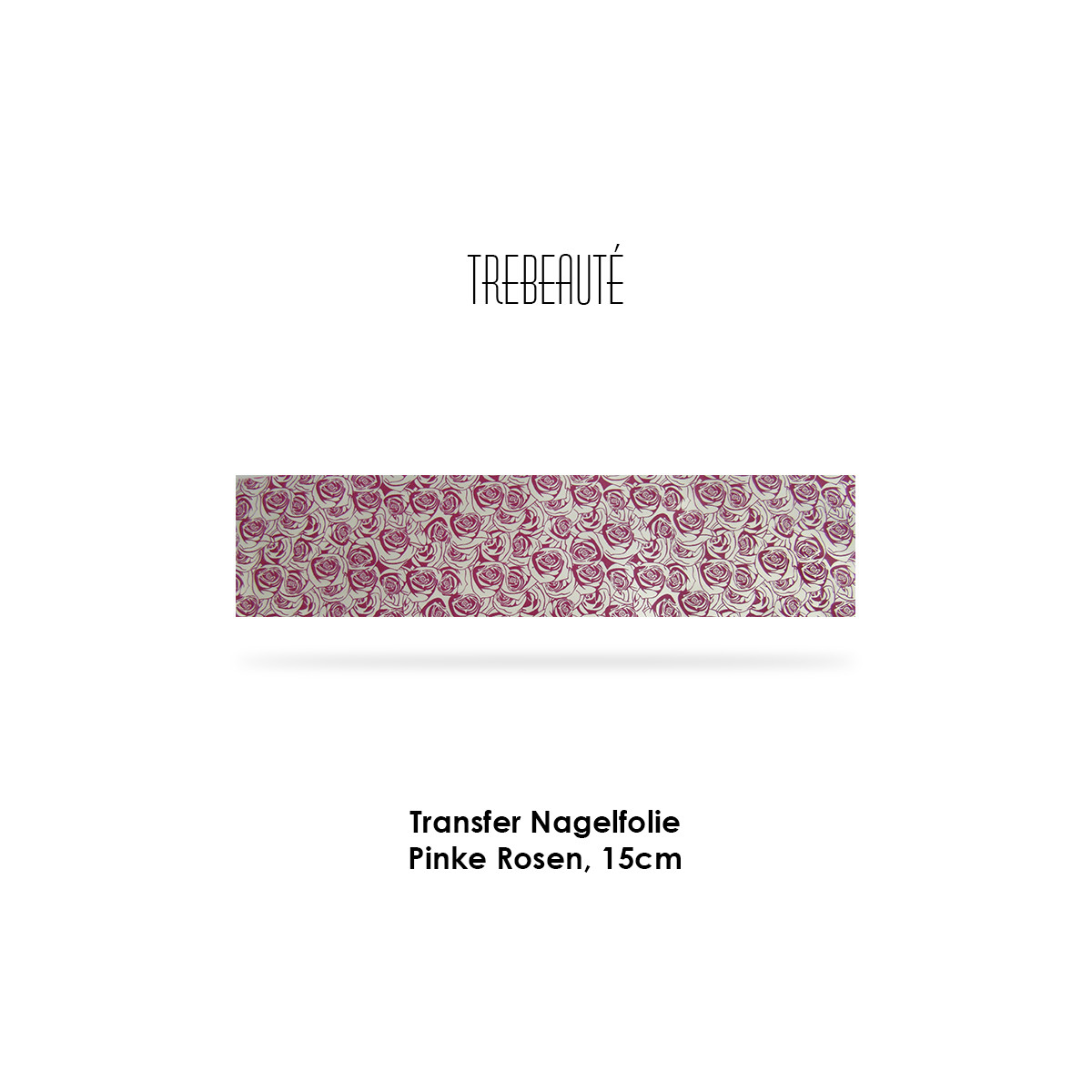 Transfer Nagelfolie - 15cm - Pinke Rosen / Hintergrund...