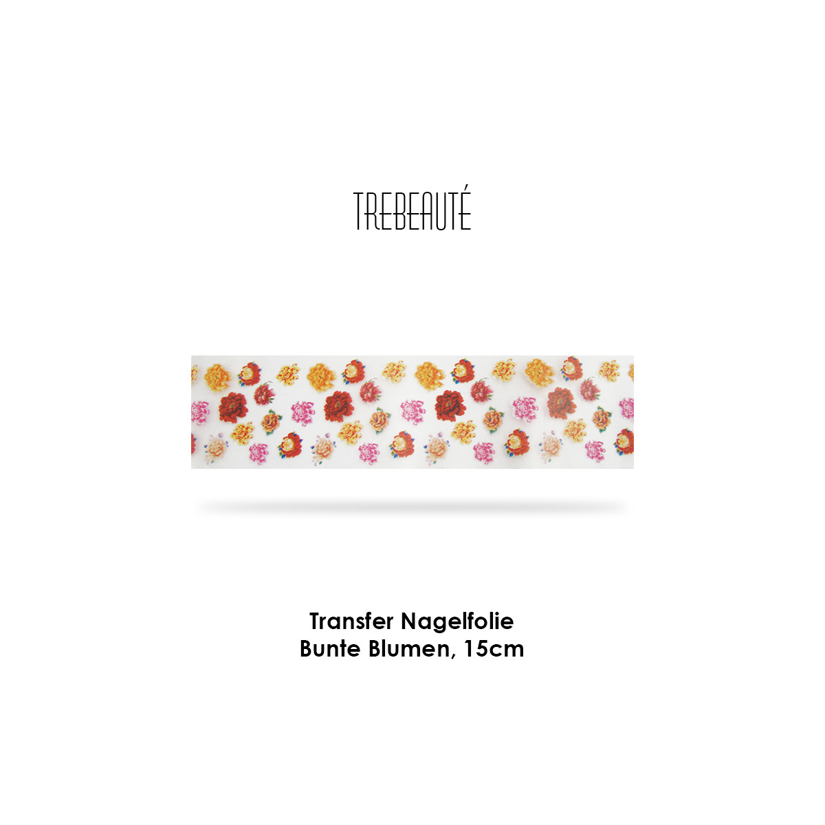 Transfer Nagelfolie - 15cm - Bunte Blumen / Hintergrund...