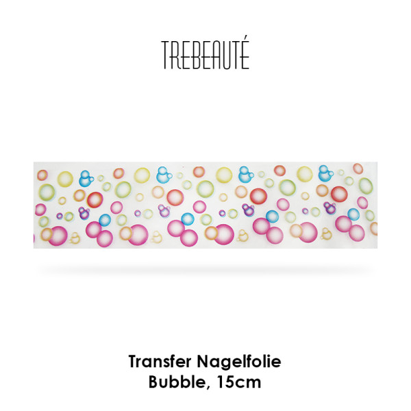 Transfer Nagelfolie - 15cm - Bubble / Hintergrund Transparent mit Glitzer