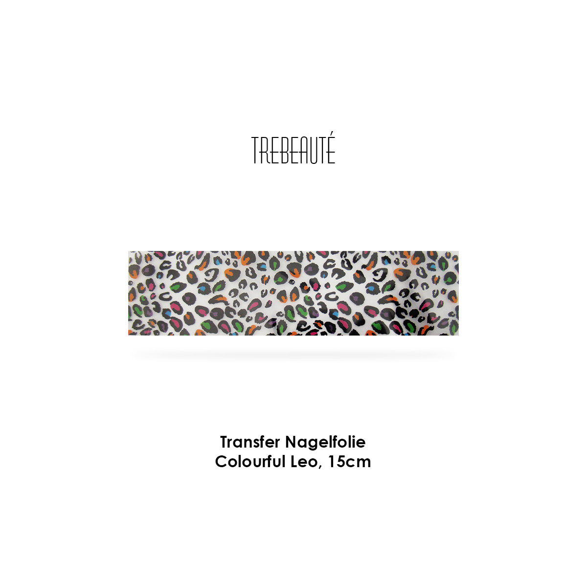 Transfer Nagelfolie - 15cm - Colourful Leo / Hintergrund...