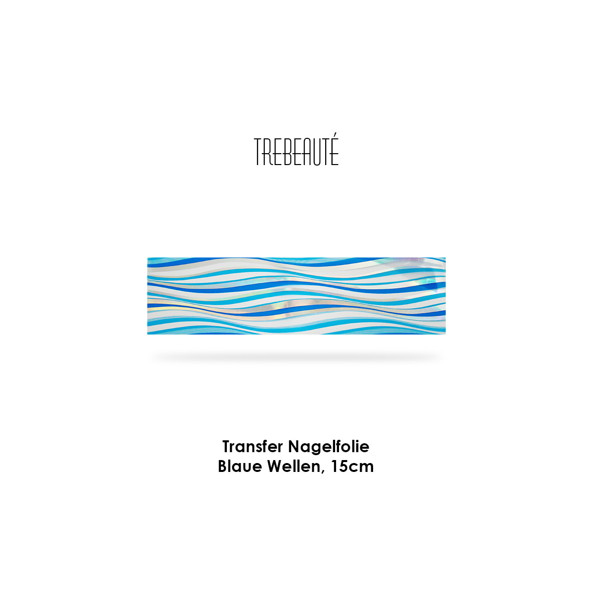 Transfer Nagelfolie - 15cm - Blaue Wellen / Hintergrund...