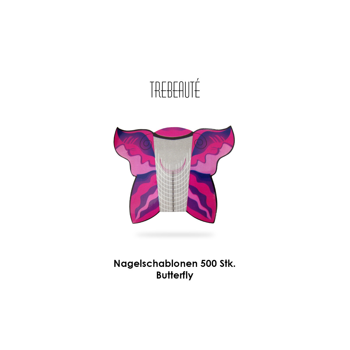 Nagelschablonen - Butterfly - Pink 500 Stück