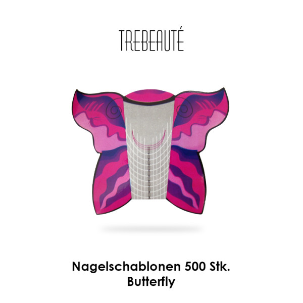 Nagelschablonen - Butterfly - Pink 500 Stück
