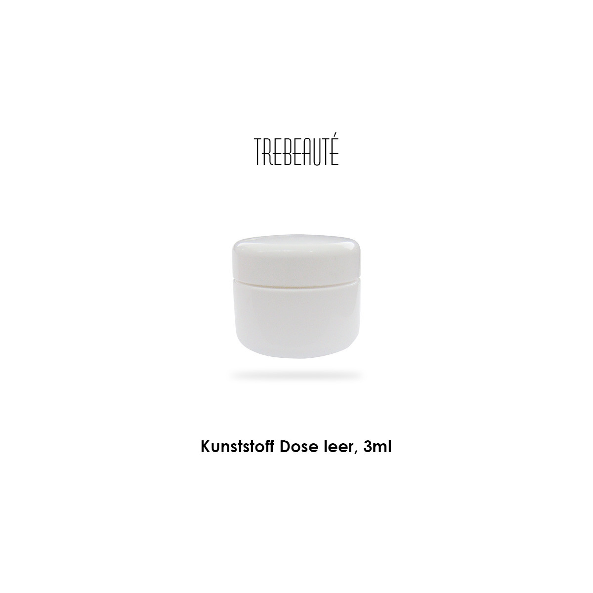 Kunststoff Dose weiß, leer, 3ml