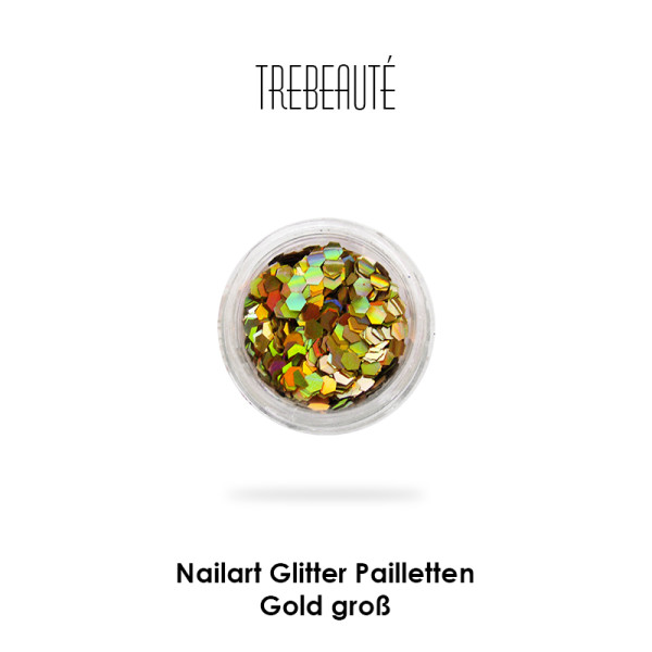 Nailart Glitter Pailletten - Gold