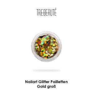 Nailart Glitter Pailletten - Gold