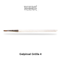 Trebeauté Gel Pinsel Nageldesign Größe 4 - Transparenter Griff Kolinskyhaar
