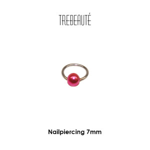Nailart Piercing Ring Ø 7mm Design Bali - Silber