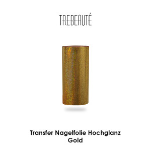 Transfer Nagelfolie Hochglanz - Farbe Gold