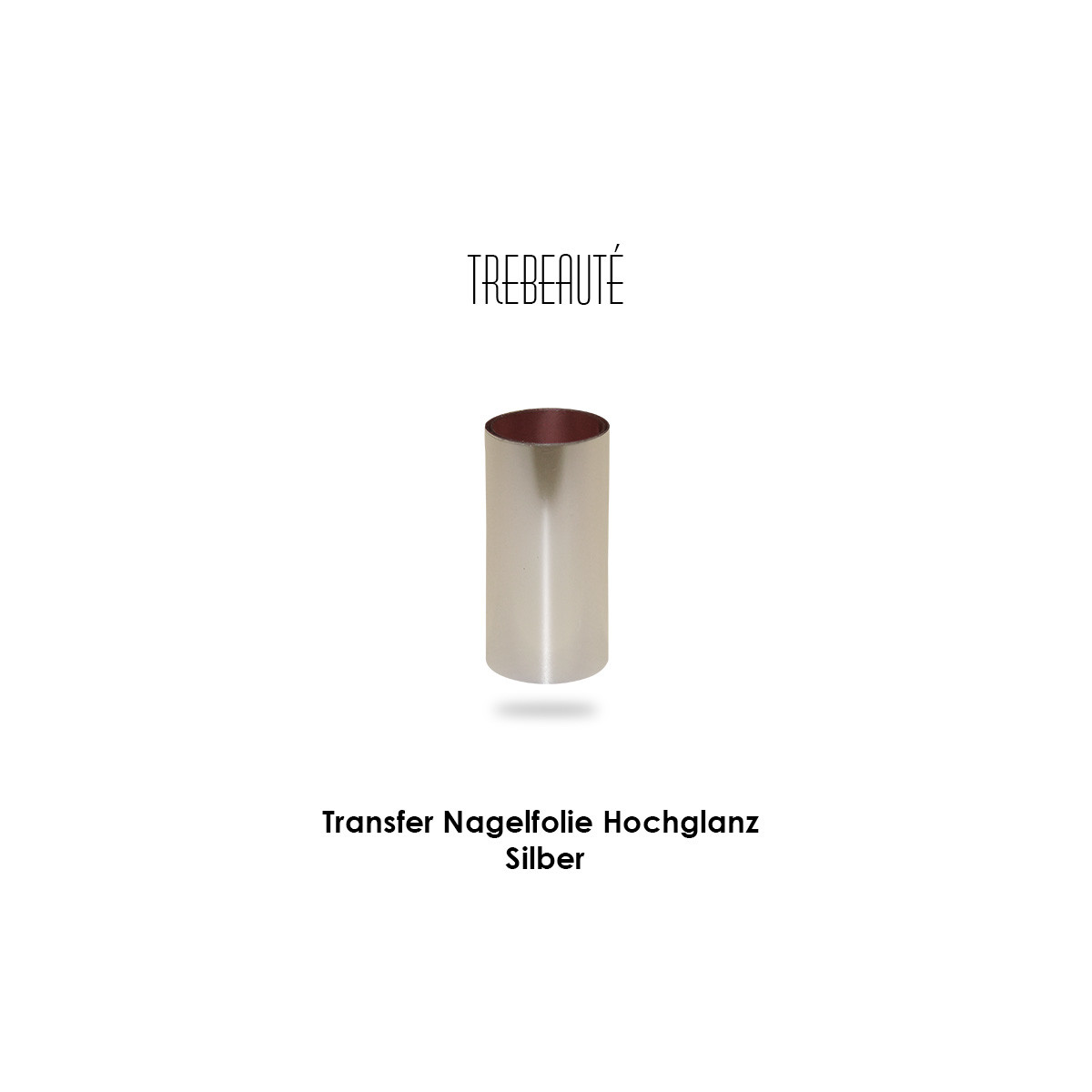 Transfer Nagelfolie Hochglanz - Farbe Silber